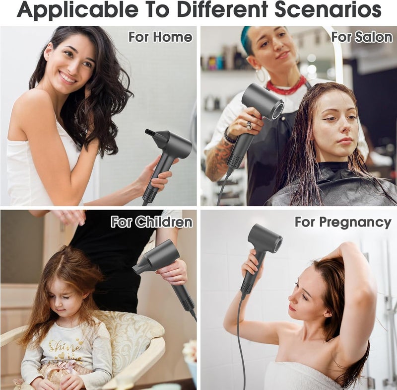 KARFUN Hair Dryer, Blow Dryer, Plasma Hairdryer, Ionic Hair Dryer for Women, Blow Dryers for Women, Professional High Speed Hair Dryers (Dark Gray) - Image 5